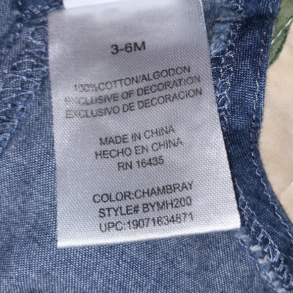 Disney Store Baby 3-6 Mo Mickey Mouse Embroidered Mickey Ears Overalls Shorts - Picture 6 of 7